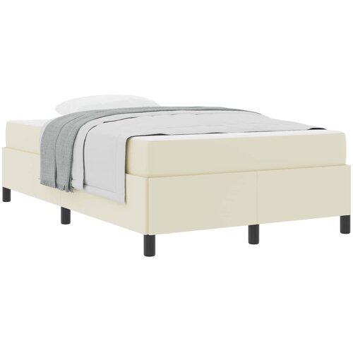 VidaXL Okvir za krevet s madracem Krema 120 x 200 cm tkanina Slike