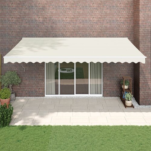 vidaXL Automatska tenda na uvlačenje krem 5 x 3 m Cijene