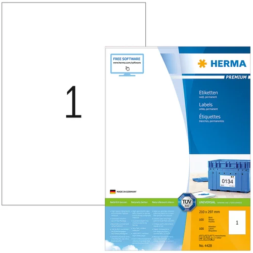 Herma Samolepilne etikete Superprint 4428, (210 x 297 mm), 100/1 (3478)