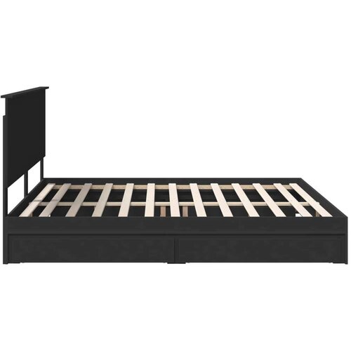  Krevet s od storage Crna 200 x 200 cm Konstruirano drvo Slike