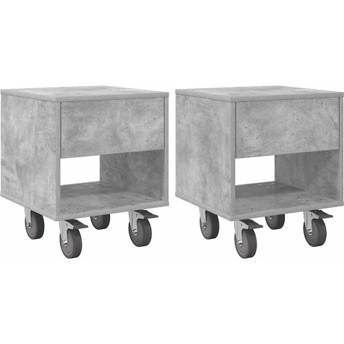  Noćni ormarić 2 pcs Betonski sivi 40,5 x 40 x 48 cm Slike