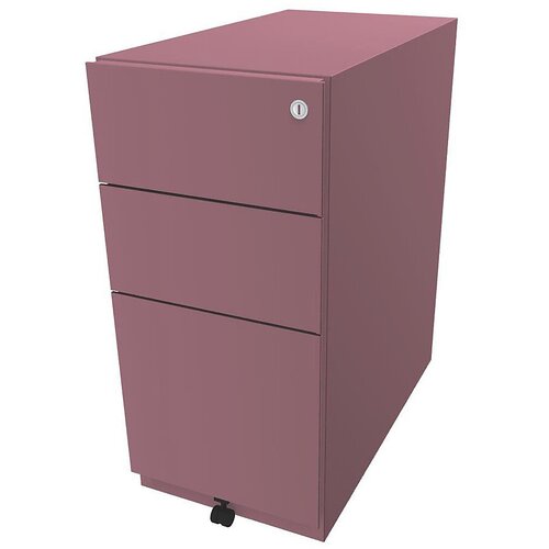 BISLEY Pomični predalnik Note™, 2 univerzalna predala, 1 predal za obešalne mape, VxŠxG 645 x 300 x 565 mm, roza Cene