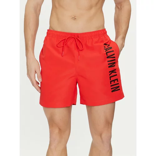 Calvin Klein Swimwear Kopalne hlače KM0KM01004 Rdeča Regular Fit