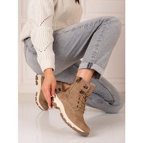 SHELOVET Lace-up women's trappers with decorative zipper Cijene