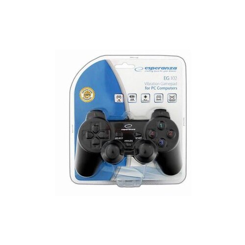 Game Pad ESPERANZA WARRIOR, vibration, PC, USB, black, EG102 Cijene