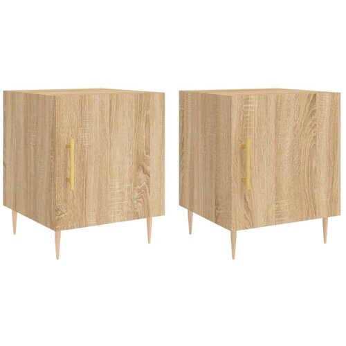 Maison Chic Dvo delni komplet Nočne omarice - Nočne mize sonoma hrast 40x40x50 cm inženirski les, (21687469) Slike