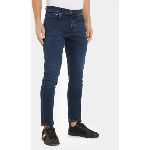 Tommy Hilfiger Jeans hlače Layton MW0MW33357 Mornarsko modra Slim Fit