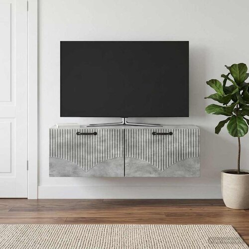  ormar za zid Betonska siva 98 x 31 x 30 cm Konstruirano drvo Cijene