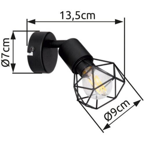  Brilagi - Zidno spot svetlo CAGE 1xE14/40W/230V Slike