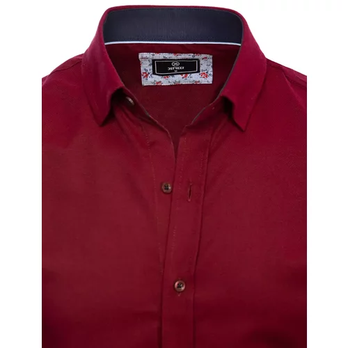 DStreet DX2325 men's elegant burgundy shirt
