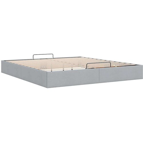 VidaXL Okvir za krevet bez madraca svjetlosivi 160 x 200 cm od tkanine Slike