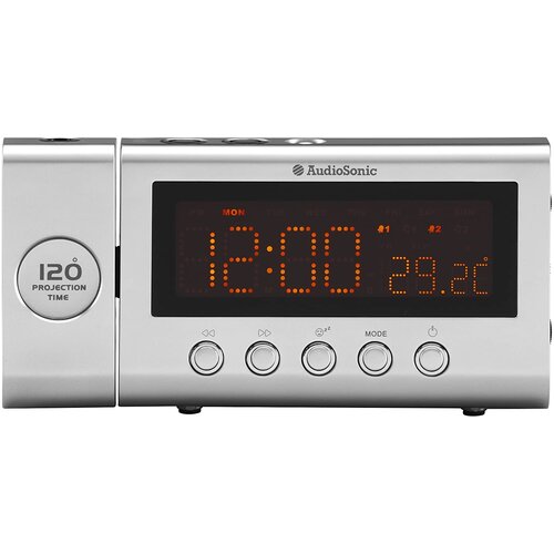Audiosonic Radio sa satom i projektorom CL-471, Sivi Slike