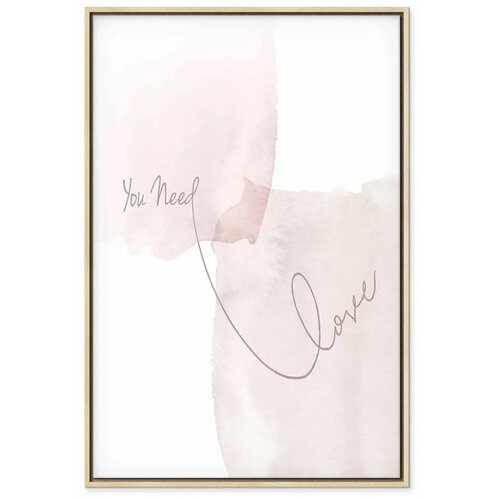  Slika - You Need Love (1 Part) Vertical 60x90 U prirodnom drvenom okviru Cene