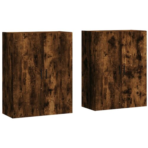 Maison Chic Stenska omarica - Zidna omarica 2 kosa dimljen hrast 69,5x34x90 cm iu518, (22063574) Cene