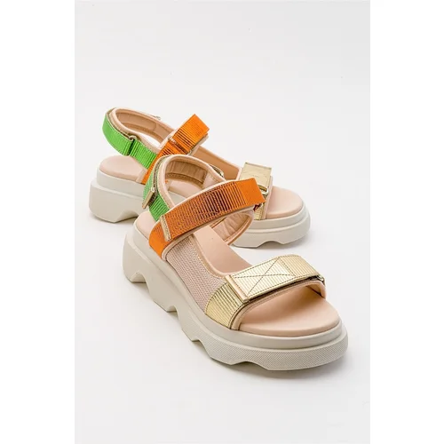 LuviShoes Arey Orange Multi Women's Sandals