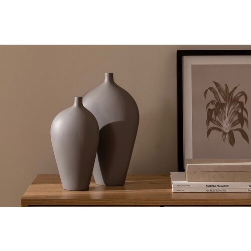 Hanah home set vaza CY0158, 15x5x29cm, 22x5x24cm, 2 komada, Sive Cene