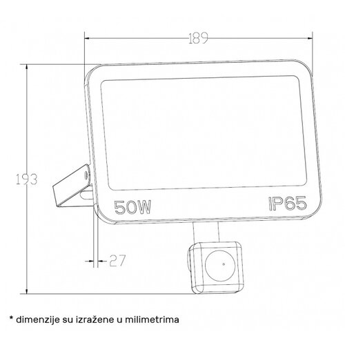 Dawn LED REFLEKTOR SENZOR GN-FL913S-50W CCT 5000lm 110&amp;deg; IP66 Slike