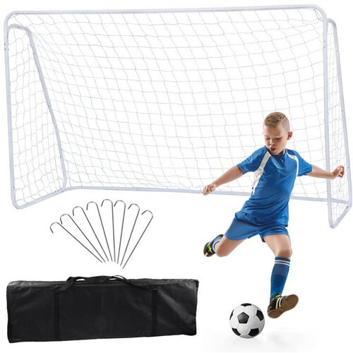 Metalni Kovinski nogometni gol (300x205x120cm) Cene
