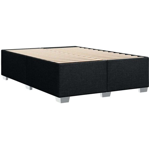 VidaXL okvir za krevet bez madraca crni 140 x 190 cm od tkanine Slike