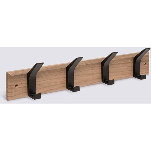 Five Čiviluk sa 4 kukice ziny 45x6,5x10 natural crna Slike