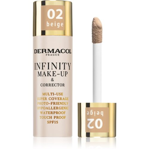 Dermacol Infinity visoko prekrivni tekoči puder SPF 15 odtenek 02 Beige 20 g Cene