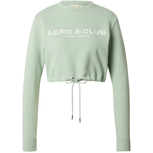 AÉROPOSTALE Sweater majica pastelno zelena / bijela