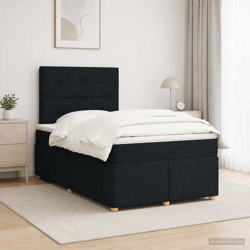  Boxspring krevet s madracem Crna 120 x 200 cm Tkanina Cene