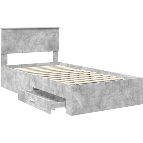  Okvir za krevet s uzglavljem Betonski sivi 100 x 200 cm Slike