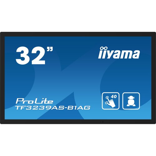 Iiyama LFD TF3239AS-B1AG 32&amp;quot; 12pt Open Frame PCAP interactive large format display 500 cd/m&amp;sup2; 8ms projective capacitive 12 points touch through-glass, temperature sensor with fan control TF3239AS-B1AG Slike