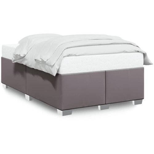 vidaXL Posteljni okvir siv 120x190 cm umetno usnje Cene