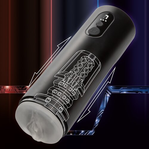 California Exotics Bionic Thrusting Masturbator Black Cene