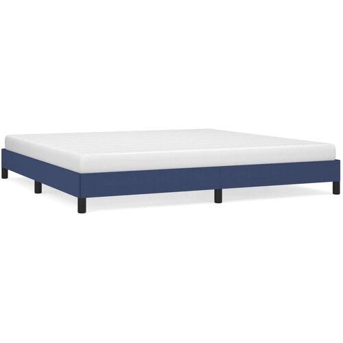  Okvir za krevet bez madraca plavi 200x200 cm od tkanine Slike