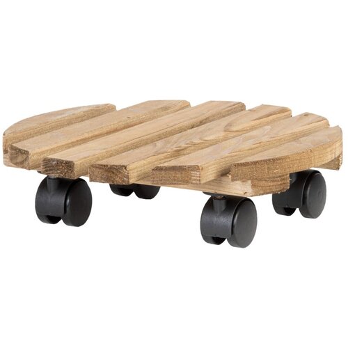Esschert Design smeđe drveno pomično postolje za tegle za cvijeće Nature, ø 29 cm Cijene