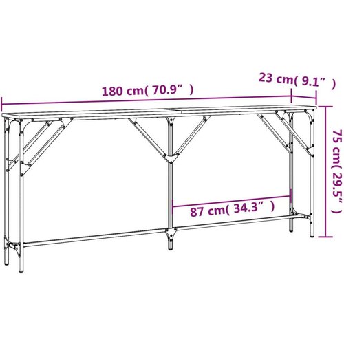  Konzolni stol boja hrasta sonome 180x23x75 cm konstruirano drvo Slike