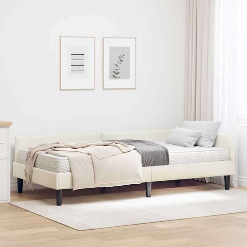  Kotni okvir postelje z matrico Drugo 2 pcs krema Žamet, (5000123528) Cene