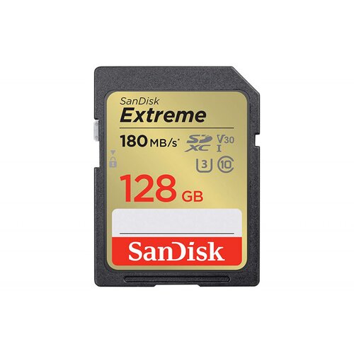 Sandisk SDXC 128GB extreme, 180MB/s UHS-I class10 U3 V30 Cene