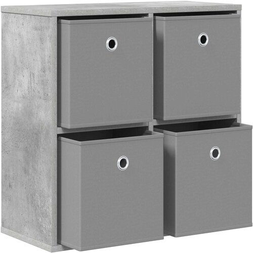  Kreveta s ladicama Betonski sivi 59,5 x 27 x 57 cm Slike