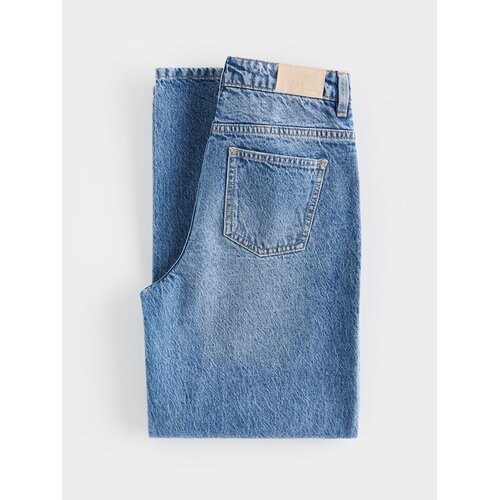 Reserved Wide leg traperice - plavo Cene