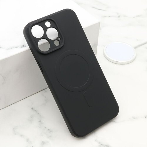 Maska VELVET TOUCH MagSafe za iPhone 14 Pro Max/ crna Slike