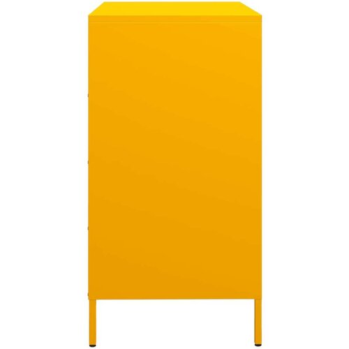 VidaXL Komoda gorčično rumena 68x39x73,5 cm hladno valjano jeklo Slike