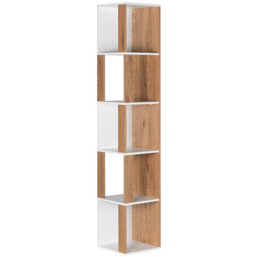 MID.YOU KOTNI REGAL 34/185/34 cm naravne barve, bela Slike