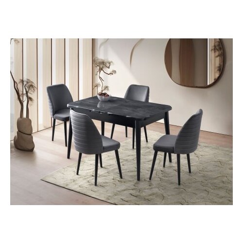 Hanah home Trpezarijski sto Crea - 2941, 130x75x80 cm, Crni Slike