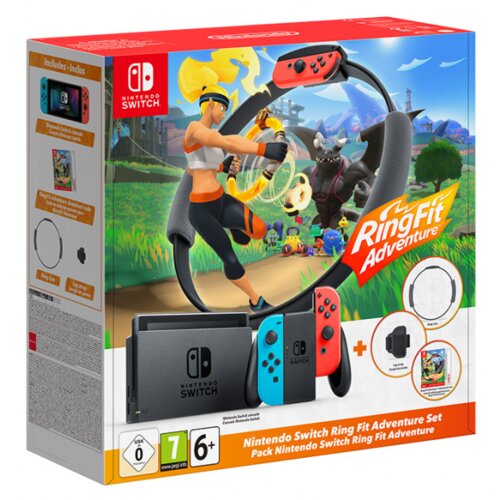 Nintendo Switch Console 1.1 + Ring Fit Adventures Slike