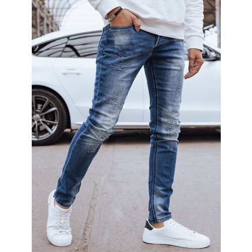 DStreet Men&amp;#039;s Navy Blue Denim Pants Slike