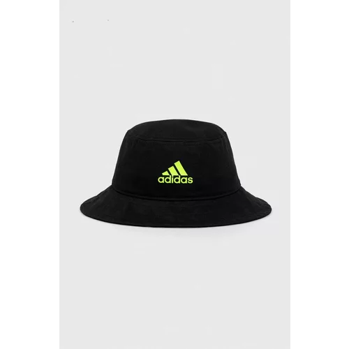 Adidas Otroški bombažni klobuk črna barva