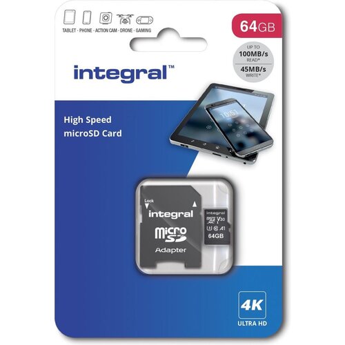Integral 64GB Professional High Speed 180MB/s microSDXC V30 UHS-I U3 Cene