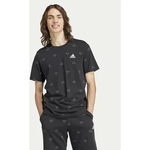 Adidas Majica Seasonal Essentials Monogram Graphic IS1826 Črna Regular Fit