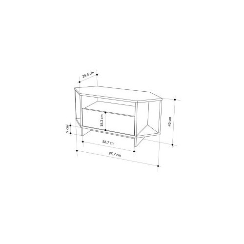 Hanah home tv polica viva ash green Slike