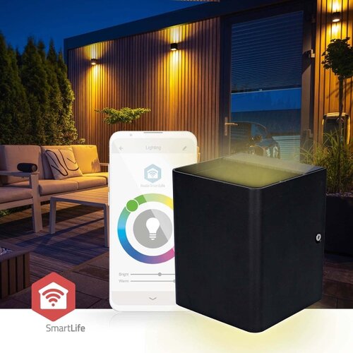 Nedis ZBLOW10RGBW - LED RGBW prigu&amp;scaron;iva za spolja&amp;scaron;nje osvetljenje LED/12W/230V IP65 Wi-Fi Tuya crna Slike