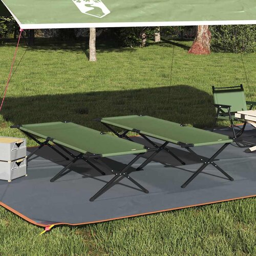  Sklopivi kamperski krevet 2 pcs Zelena 210 x 80 x 46 cm Cijene